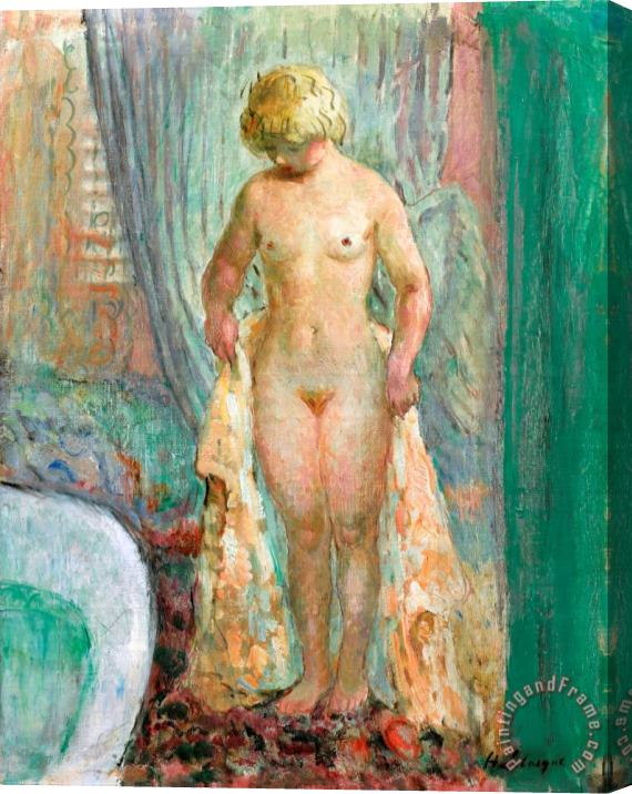 Henri Lebasque Nu Blond a La Baignoire Stretched Canvas Painting / Canvas Art