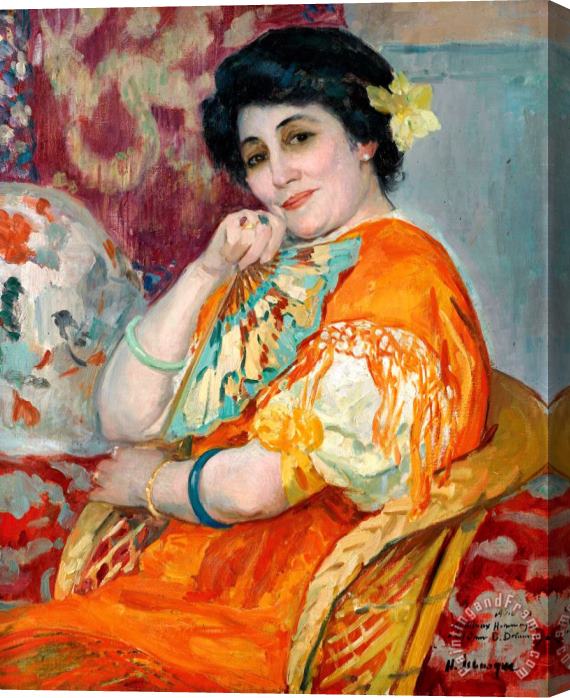 Henri Lebasque Portrait De Madame Berthe Delaunay Stretched Canvas Painting / Canvas Art