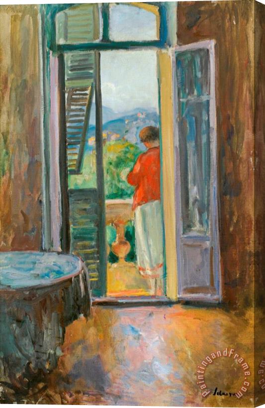 Henri Lebasque Sur Le Balcon, Au Cannet Stretched Canvas Painting / Canvas Art