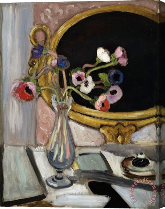 Henri Matisse Anemones Au Miroir Noir Stretched Canvas Print / Canvas Art