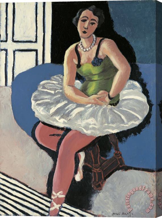 Henri Matisse Ballet Dancer Seated on a Stool Stretched Canvas Painting / Canvas Art