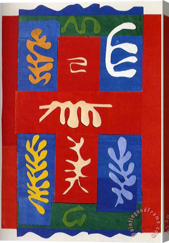 Henri Matisse Cut Outs 4 Stretched Canvas Painting / Canvas Art