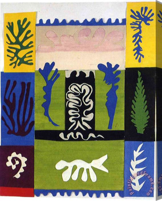 Henri Matisse Cut Outs 5 Stretched Canvas Painting / Canvas Art