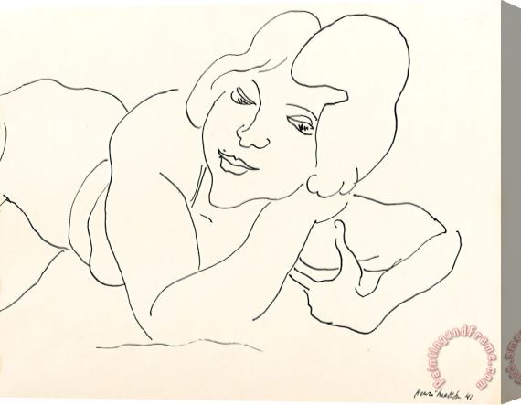 Henri Matisse Femme Allongee Stretched Canvas Print / Canvas Art
