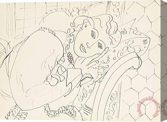 Henri Matisse Femme Se Reposant Stretched Canvas Painting / Canvas Art
