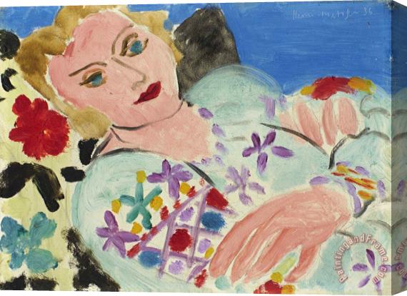 Henri Matisse La Blouse Verte Brodee, 1936 Stretched Canvas Painting / Canvas Art