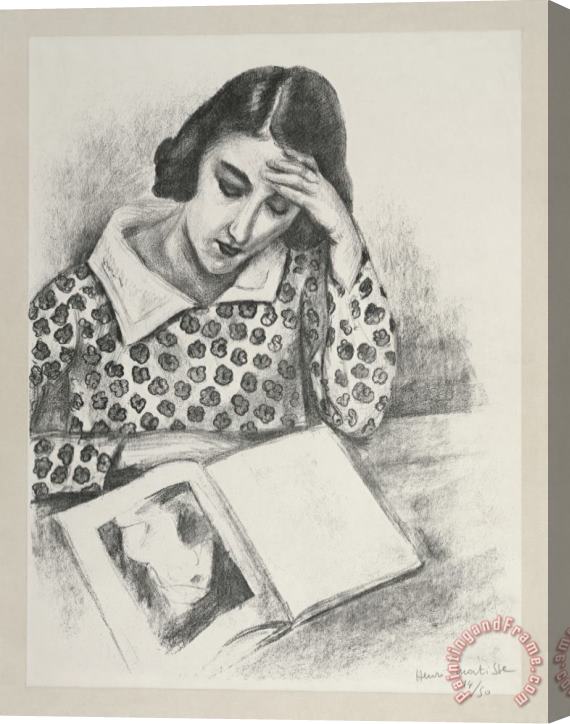 Henri Matisse Large Girl Reading (grande Liseuse) Stretched Canvas Print / Canvas Art