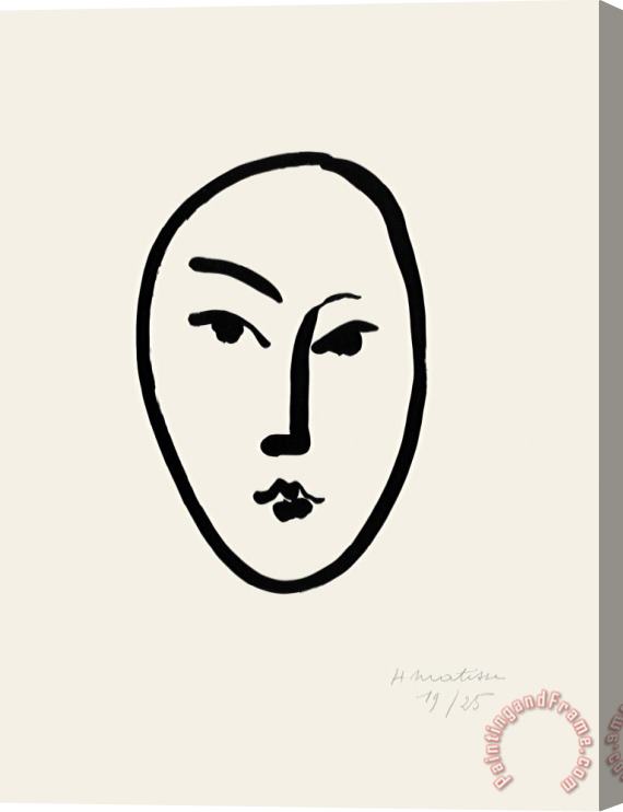 Henri Matisse Large Mask (grande Masque) Stretched Canvas Painting / Canvas Art