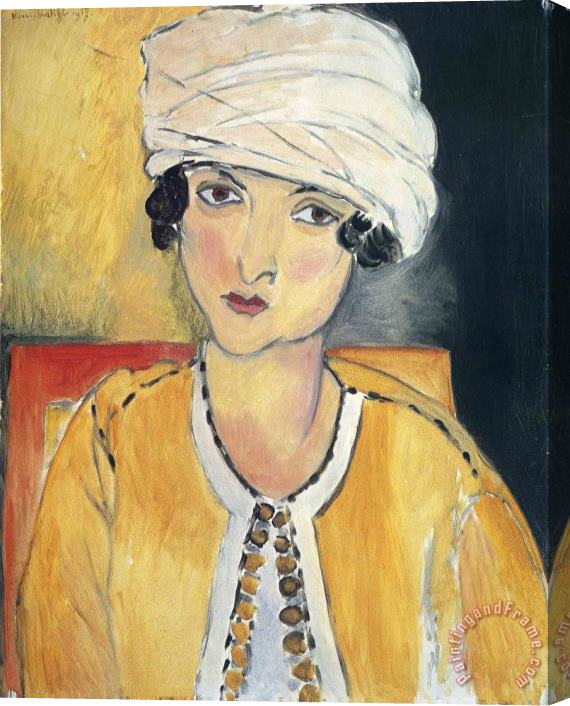 Henri Matisse Lorette with Turban And Yellow Vest 1917 Stretched Canvas Painting / Canvas Art
