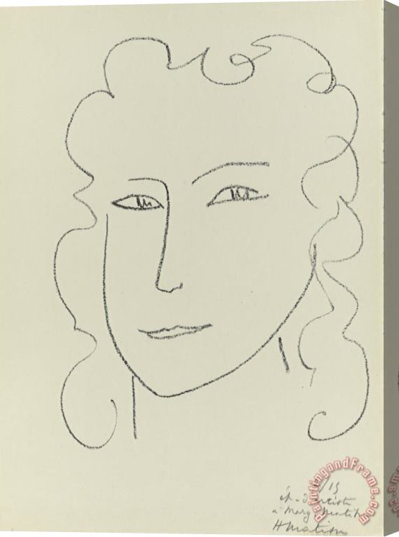 Henri Matisse Marguerite I Stretched Canvas Print / Canvas Art