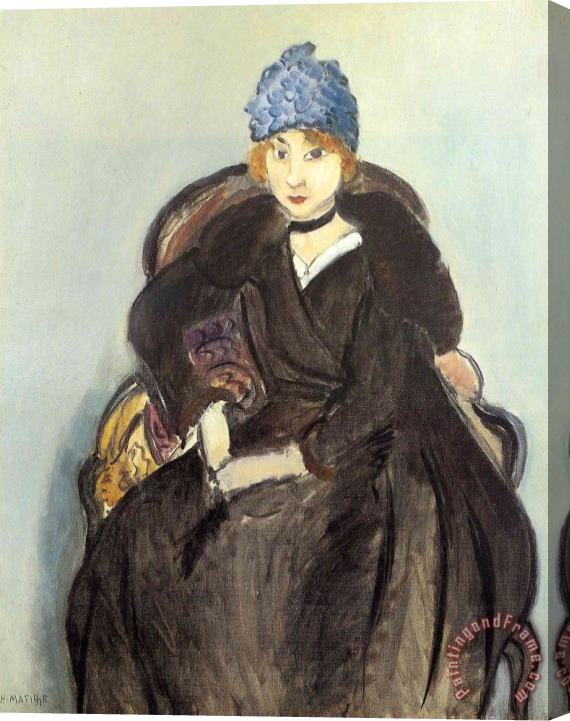 Henri Matisse Marguerite Wearing a Hat 1918 Stretched Canvas Print / Canvas Art