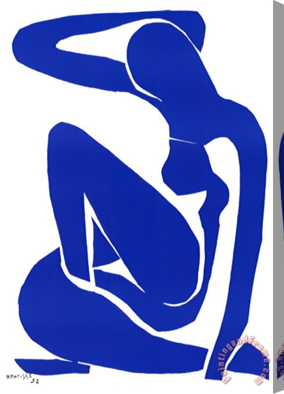Henri Matisse Nu Bleu I C 1952 Stretched Canvas Painting / Canvas Art