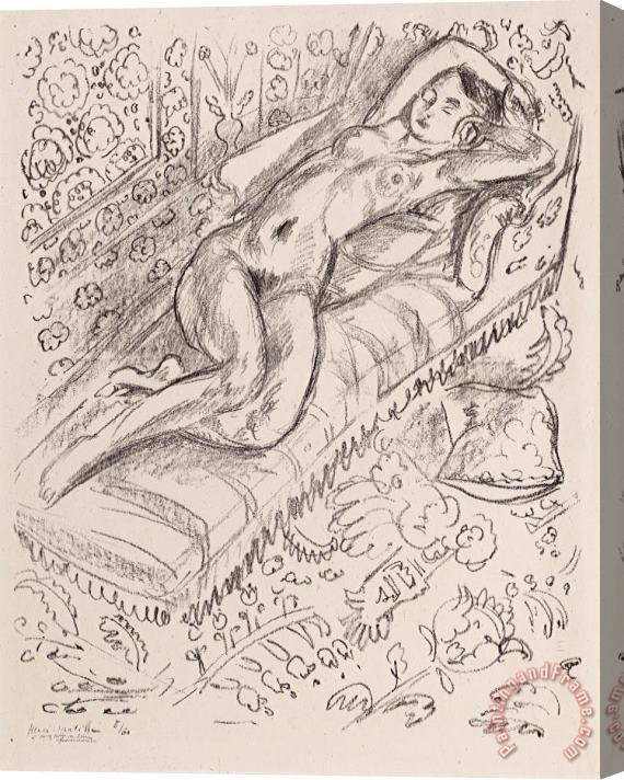Henri Matisse Nu Sur Chaise De Repos Sur Fond Moucharabieh, 1922 Stretched Canvas Print / Canvas Art