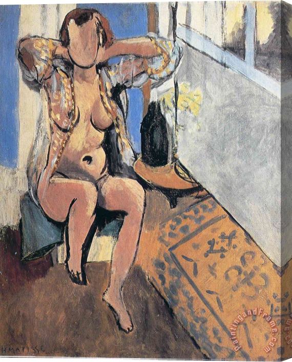 Henri Matisse Nude Spanish Carpet 1919 Stretched Canvas Print / Canvas Art