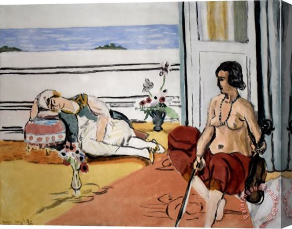 Henri Matisse Odalisque on The Terrace Odalisque Sur La Terrasse, 1922 Stretched Canvas Painting / Canvas Art