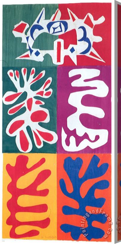 Henri Matisse Panel with Mask 1947 Stretched Canvas Painting / Canvas Art