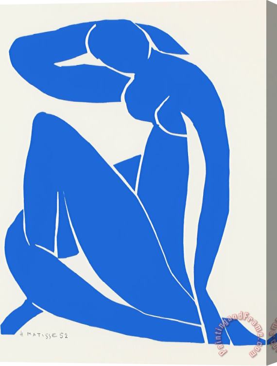 Henri Matisse Papiers Decoupes Nu Bleu Stretched Canvas Print / Canvas Art