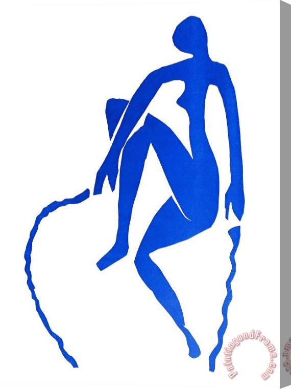Henri Matisse Papiers Decoupes Nu Bleu Sauteuse De Corde Stretched Canvas Print / Canvas Art
