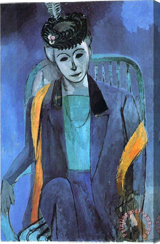 Henri Matisse Portrait of Mme Matisse 1913 Stretched Canvas Print / Canvas Art