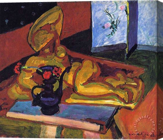 Henri Matisse Sculpture And Persian Vase 1908 Stretched Canvas Painting / Canvas Art