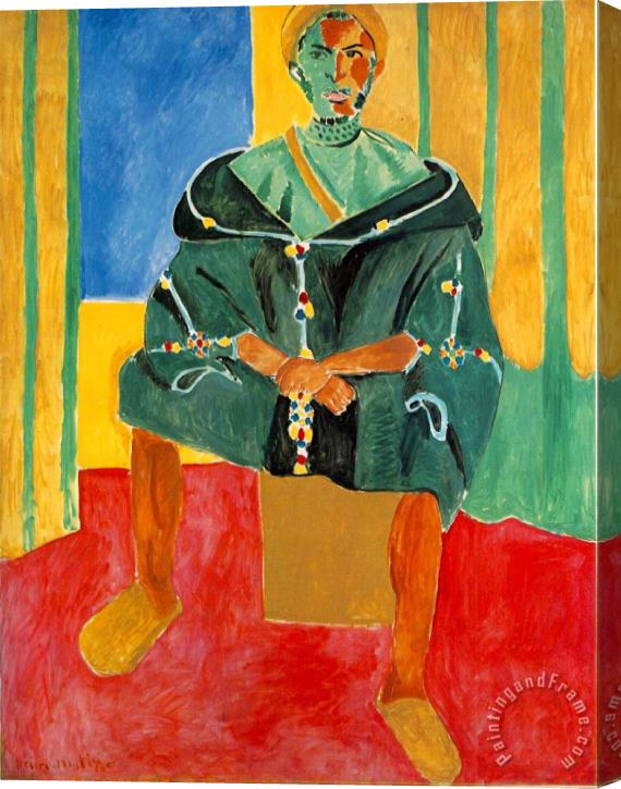 Henri Matisse Seated Riffian 1913 Stretched Canvas Painting / Canvas Art