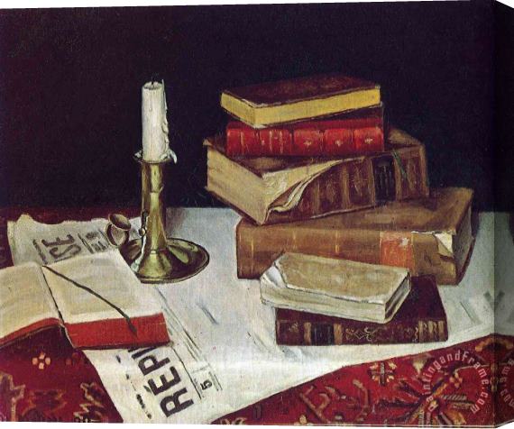 Henri Matisse Still Life with Books And Candle 1890 Stretched Canvas Painting / Canvas Art