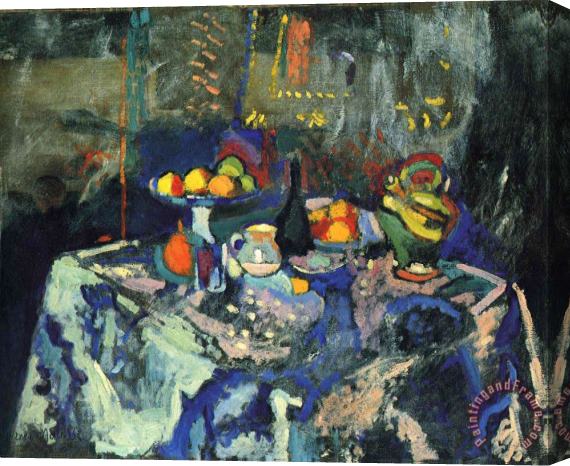 Henri Matisse Still Life with Vase Bottle And Fruit Stretched Canvas Print / Canvas Art