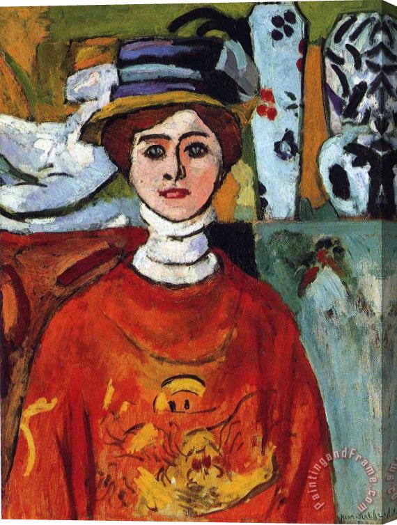 Henri Matisse The Girl with Green Eyes 1908 Stretched Canvas Painting / Canvas Art