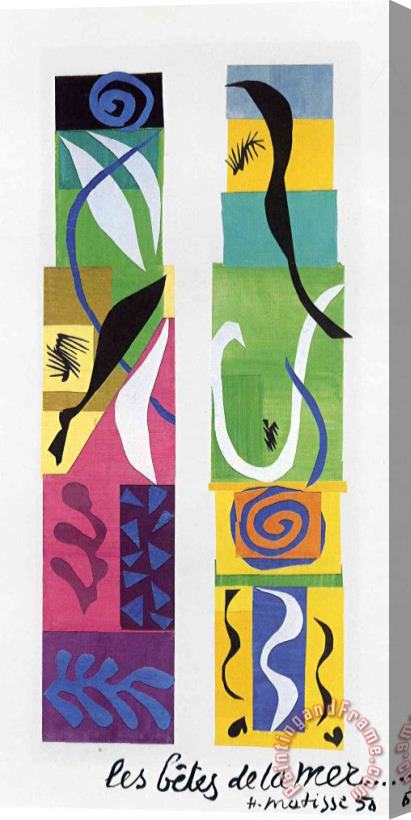 Henri Matisse The Maritime Wildlife 1950 Stretched Canvas Print / Canvas Art