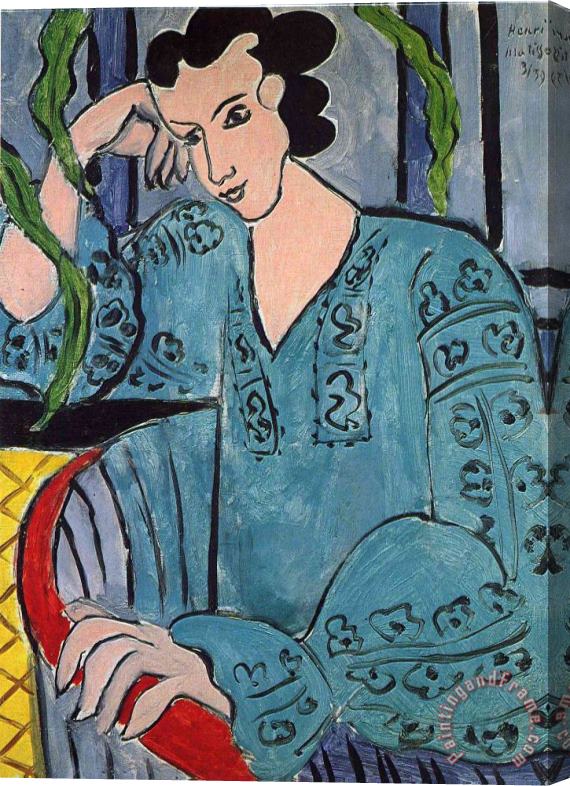 Henri Matisse The Romanian Green Bluse 1939 Stretched Canvas Print / Canvas Art