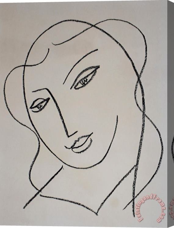 Henri Matisse Veiled Head, From Studies for The Virgin Tete Voilee Etudes Pour La Vierge, 1950 Stretched Canvas Painting / Canvas Art