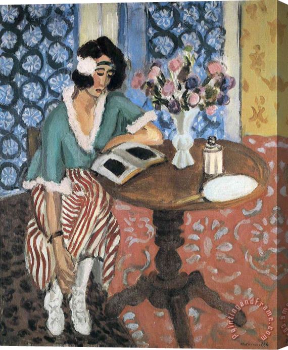 Henri Matisse Woman Reading 1 Stretched Canvas Print / Canvas Art