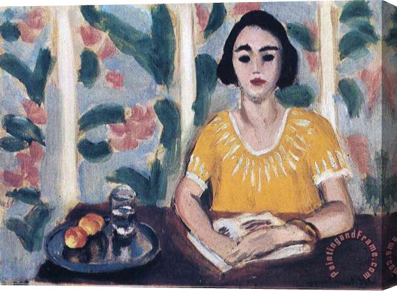 Henri Matisse Woman Reading with Peaches 1923 Stretched Canvas Painting / Canvas Art