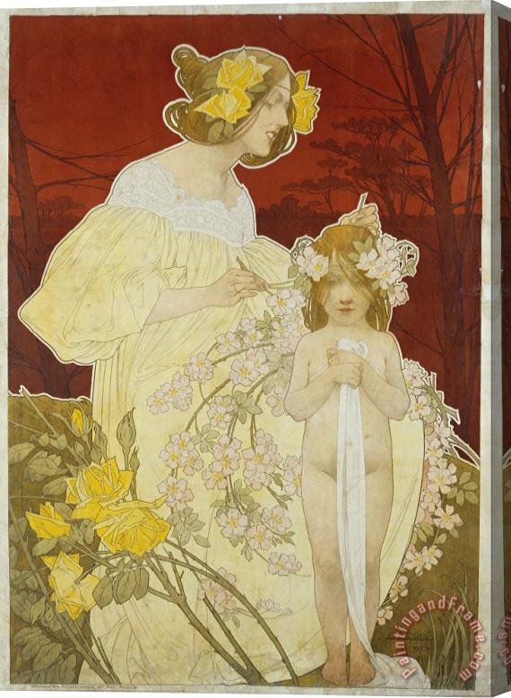Henri Privat Livemont Palais De La Femme. Exposition De 1900 Stretched Canvas Painting / Canvas Art
