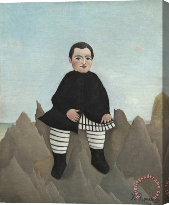 Henri Rousseau Boy on The Rocks Stretched Canvas Painting / Canvas Art
