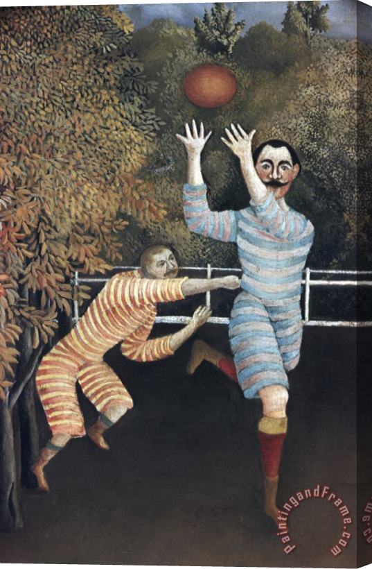 Henri Rousseau Detail of The Football Players Stretched Canvas Painting / Canvas Art