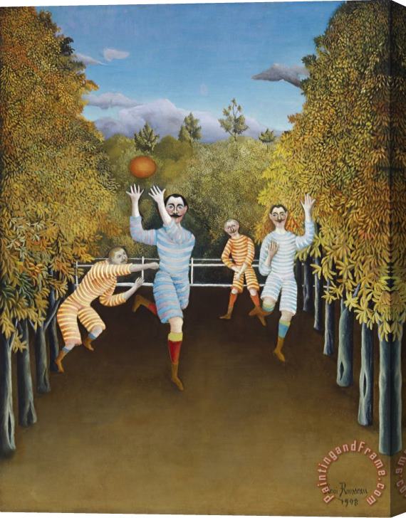 Henri Rousseau The Football Players Stretched Canvas Painting / Canvas Art