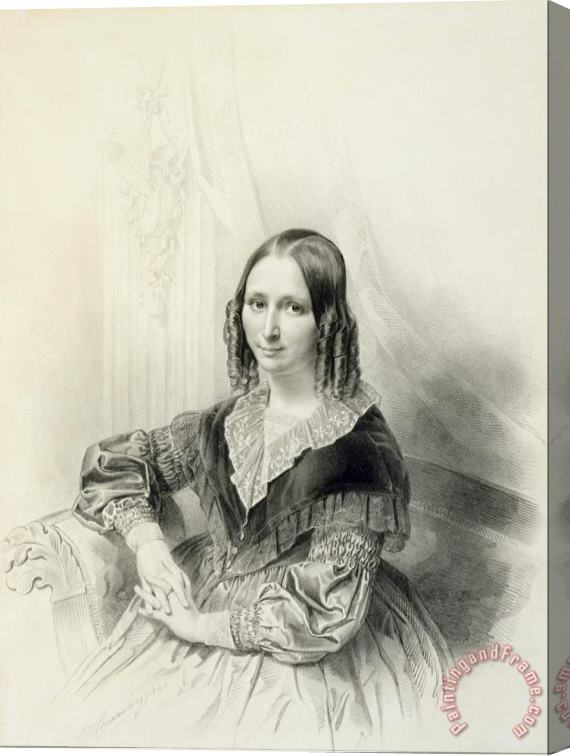 Henricus Wilhelmus Couwenberg Portrait of Suzanne Herckenrath Stretched Canvas Print / Canvas Art