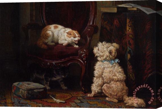Henriette Ronner-Knip The Uninvited Guest Stretched Canvas Print / Canvas Art