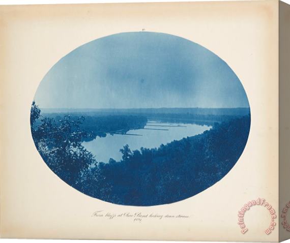 Henry Bosse From Bluffs at Pine Bend Looking Downstream Stretched Canvas Print / Canvas Art