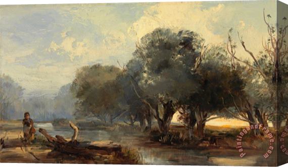 Henry Bright On The Norfolk Broads Stretched Canvas Painting / Canvas Art