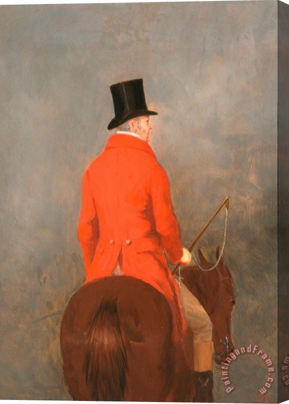 Henry Calvert Portrait of Thomas Cholmondeley, 1st Lord Delamere, on His Hunter (study for The Cheshire Hunt at ... Stretched Canvas Print / Canvas Art