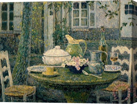 Henry Eugene Le Sidaner Table Laden For Spring Stretched Canvas Print / Canvas Art