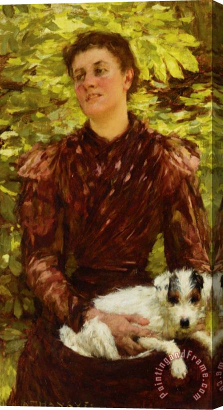 Henry Herbert La Thangue The Puppy Stretched Canvas Print / Canvas Art