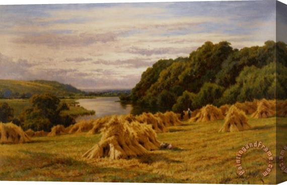 Henry Hillier Parker On Thethames Near Basildon Woods Stretched Canvas Print / Canvas Art