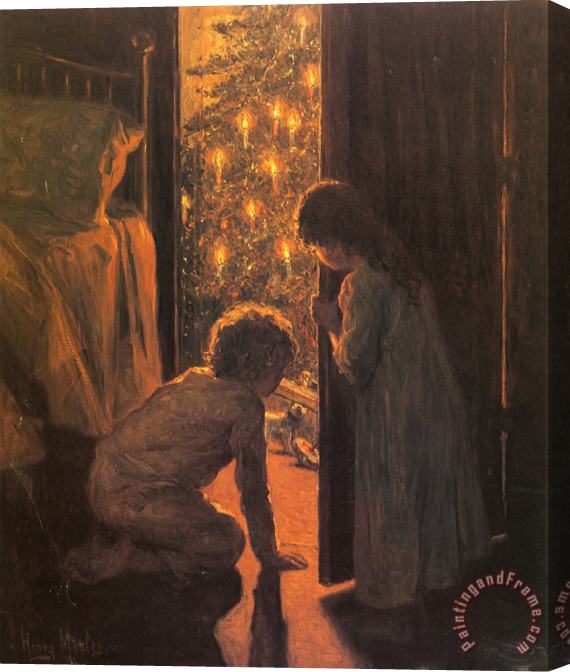 Henry Mosler The Christmas Tree Stretched Canvas Painting / Canvas Art