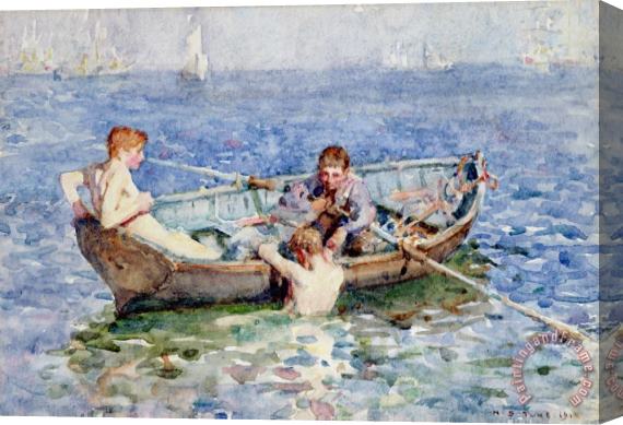 Henry Scott Tuke August Blue Stretched Canvas Painting / Canvas Art