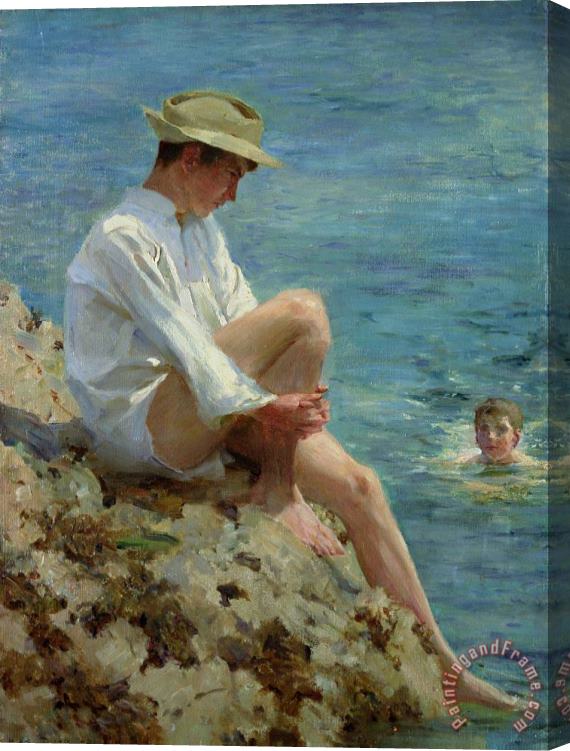 Henry Scott Tuke Boys Bathing Stretched Canvas Painting / Canvas Art