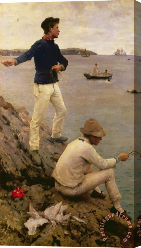 Henry Scott Tuke Fisher Boys Falmouth Stretched Canvas Print / Canvas Art