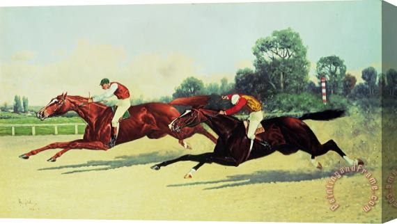 Henry Stull The Winning Post In Sight Stretched Canvas Painting / Canvas Art